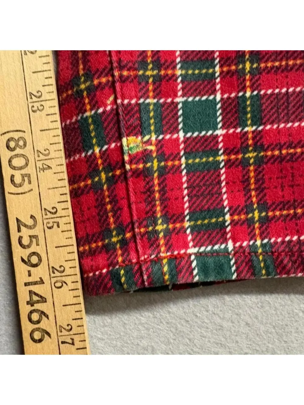 Vintage Gap Denim Plaid Floral Jeans Womens 26 Red Tartan Rose Print 90s - Picture 3 of 11